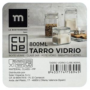 Segona imatge del producte Pot de Vidre 800 ml