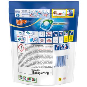 Segunda imagen del producto Detergente Cápsulas Power de la marca WIPP