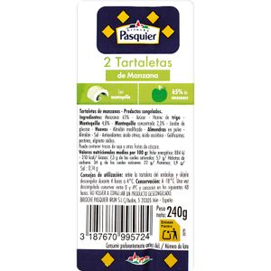 Segona imatge del producte Cassoletes de Poma 2 Unitats