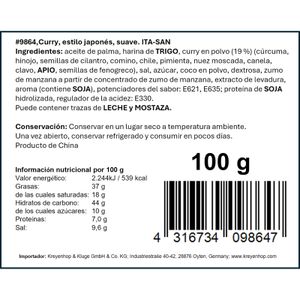 Tercera imatge del producte Curri Japonès 6 Blocs de la marca ITA- SAN