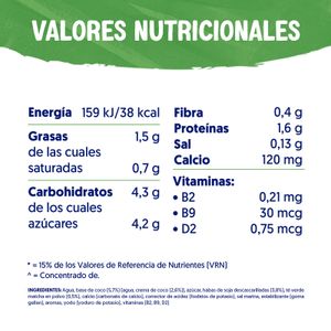 Segona imatge del producte Beguda de Coco amb Te Matxa de la marca ALPRO