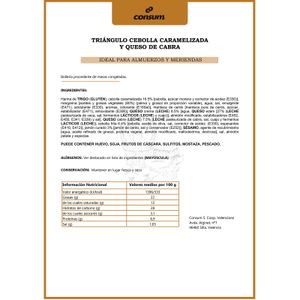 Segona imatge del producte Triangle de Ceba Caramel.litzada i formatge