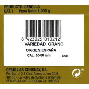 Cebolla Seca Malla 1 kg