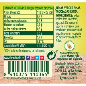 Segona imatge del producte Bajoques Fines Pot de la marca BONDUELLE